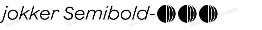 jokker Semibold字体转换